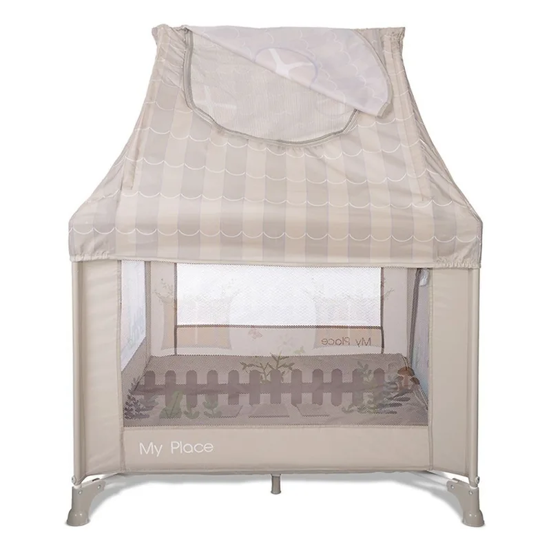 Campingbed/box Lorelli Beige Incl. Dakje van Lorelli – productfoto 2 van 4