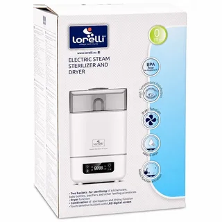 Dampfsterilisator 2 in 1, Touchscreen, 2 Körbe, Messbecher 100 ml, transparenter Deckel, tragbar by Lorelli in White – product photo 3 of 3