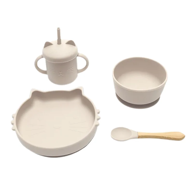 Eetset Lorelli Siliconen 4-delig Beige van Lorelli – productfoto