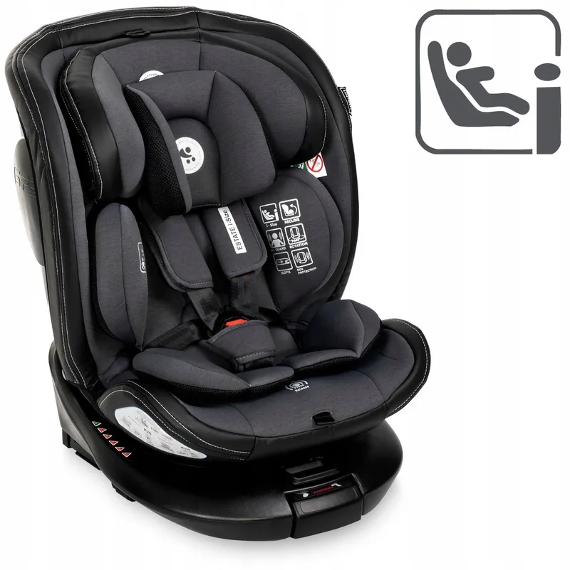 Estate Autostoel 360° ISOFIX i-Size 40-150cm fra Lorelli i Grijs – produktbillede