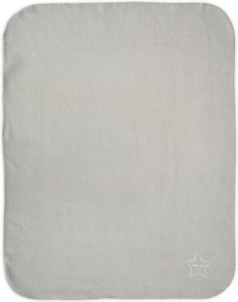Fleece Grey Star 75x100cm Wiegdeken van Lorelli in Grijs – productfoto