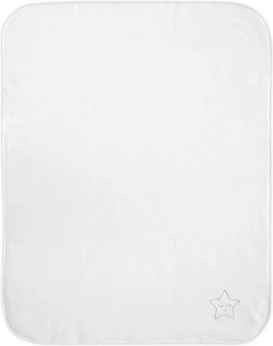 Fleece White Star 75x100cm Wiegdeken de Lorelli en Blanc – photo produit