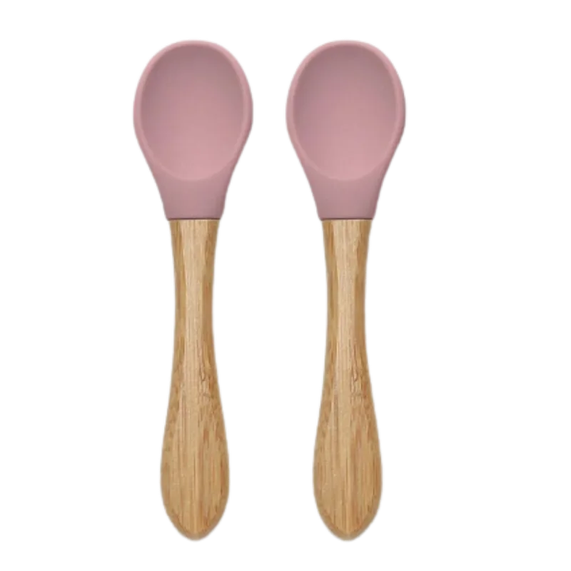 Lepels Lorelli Silicone Bamboo Naturel Deep Pink 2-pack de Lorelli – photo produit