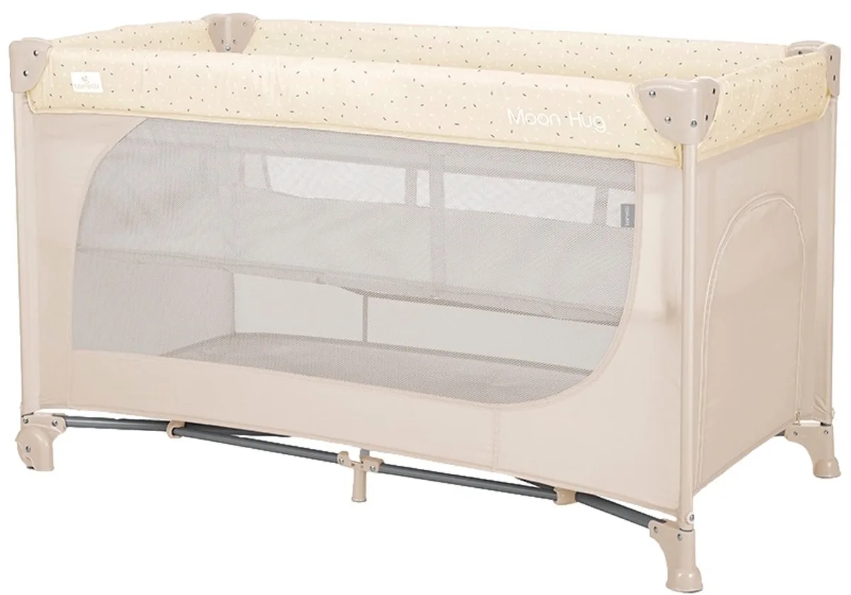 Moon Hug One Touch Fold 2 Niveaus Campingbed van Lorelli in Beige – productfoto
