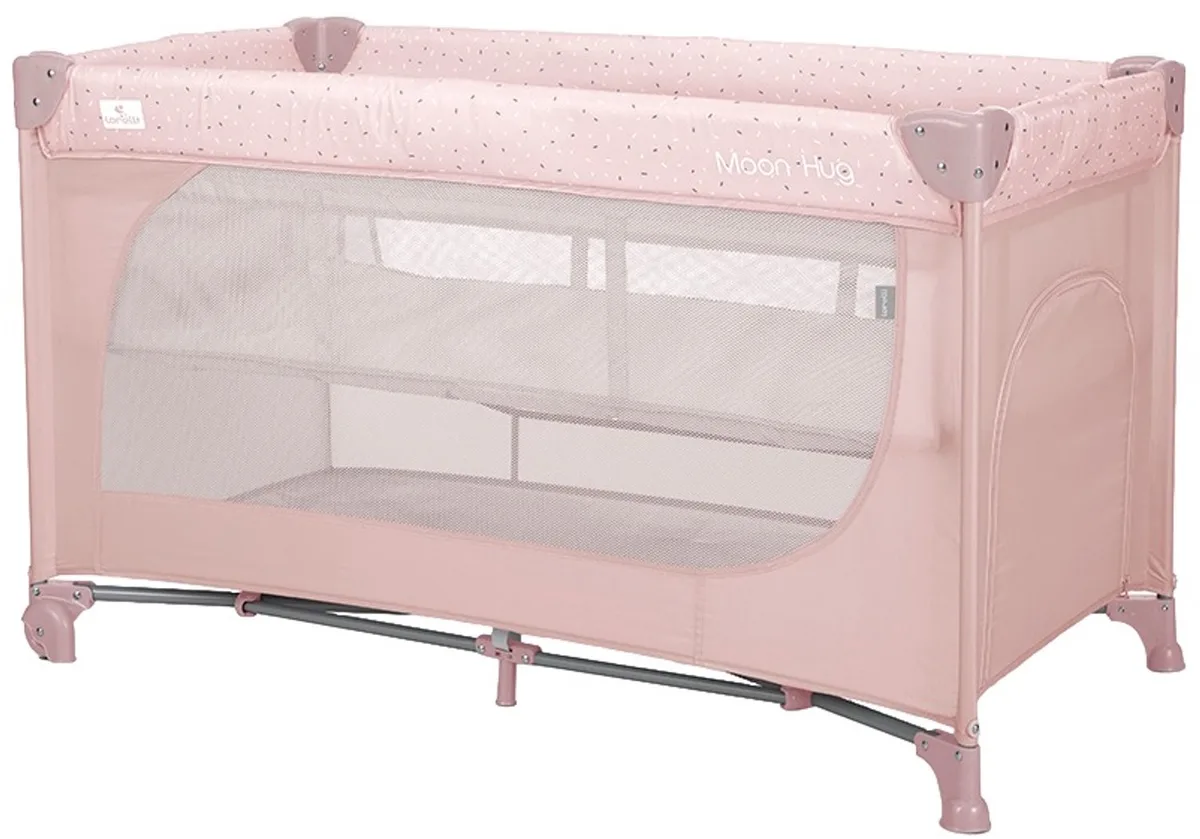 Moon Hug Pink One Touch Fold 2 Niveaus Campingbed van Lorelli in Roze – productfoto