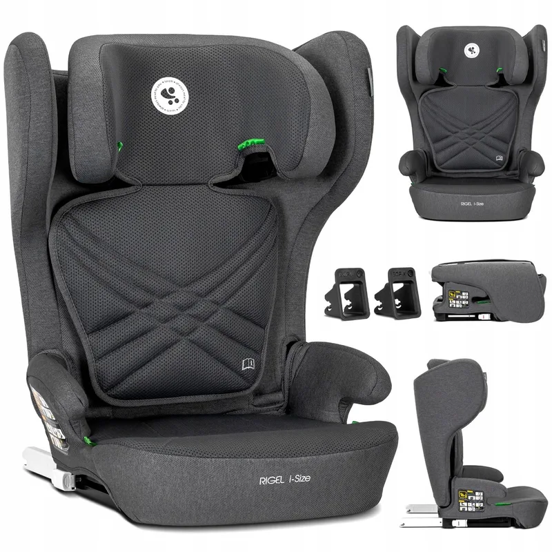 Rigel Autostoeltje 100-150cm ISOFIX 15-36kg Opvouwbaar de Lorelli en Grijs – photo produit