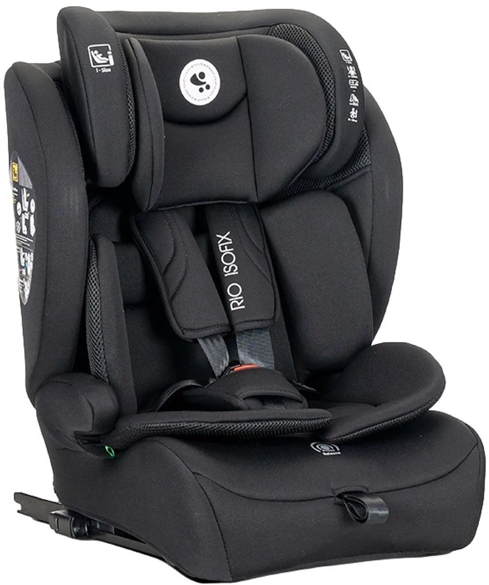 Rio Black 76-150 cm i-Size Autostoel van Lorelli in Zwart – productfoto