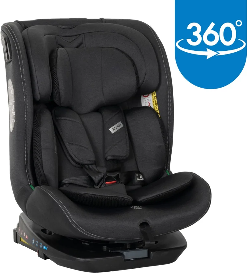 Rodeo Black 40-150 cm 360° i-Size Autostoel de Lorelli en Zwart – photo produit
