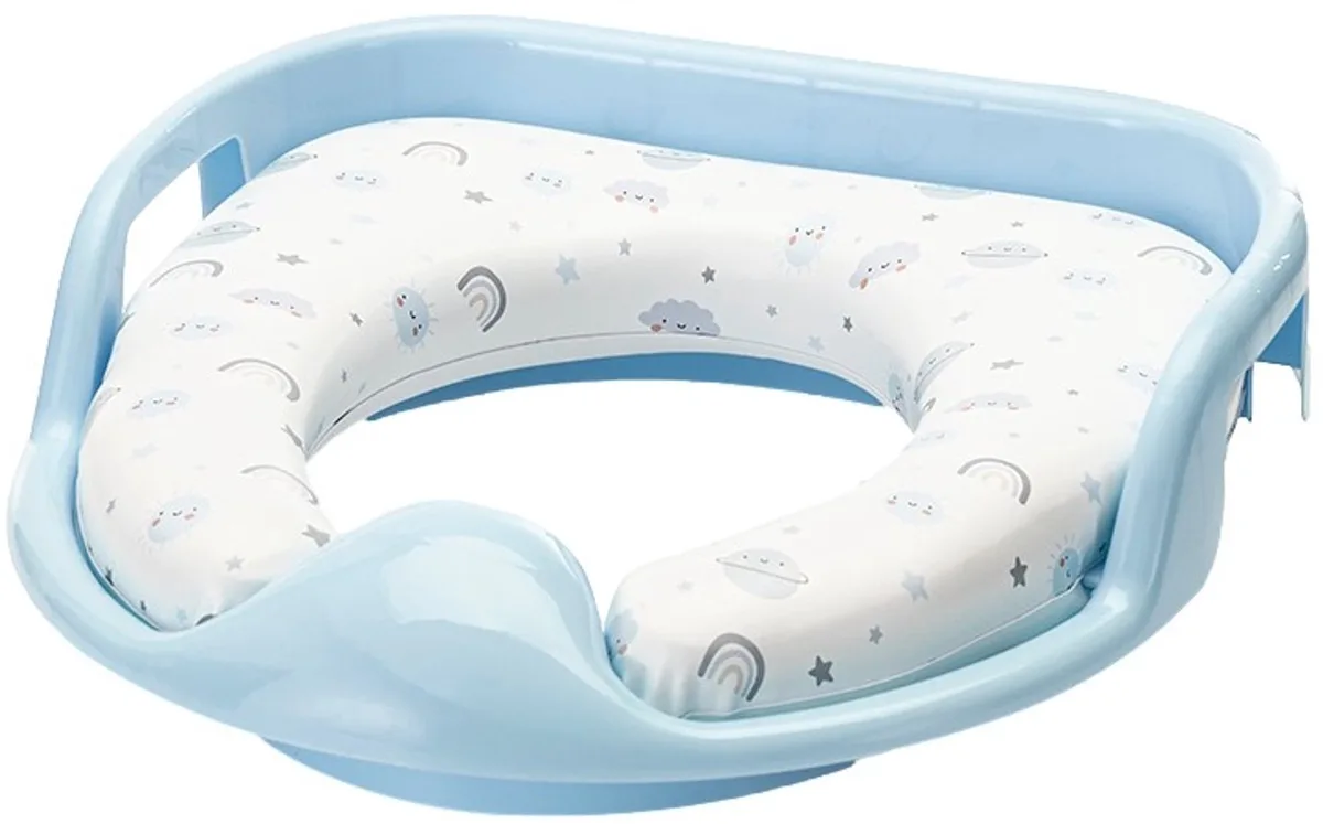 Soft Training Seat Blue Planets Toiletverkleiner met Rugleuning de Lorelli en Bleu – photo produit