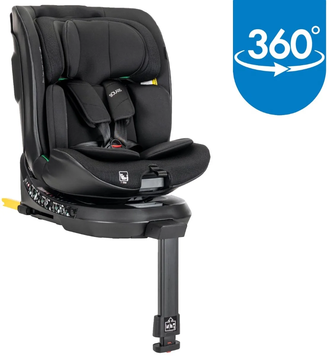 Solaris Black 40-150 cm 360° i-Size Autostoel van Lorelli in Zwart – productfoto