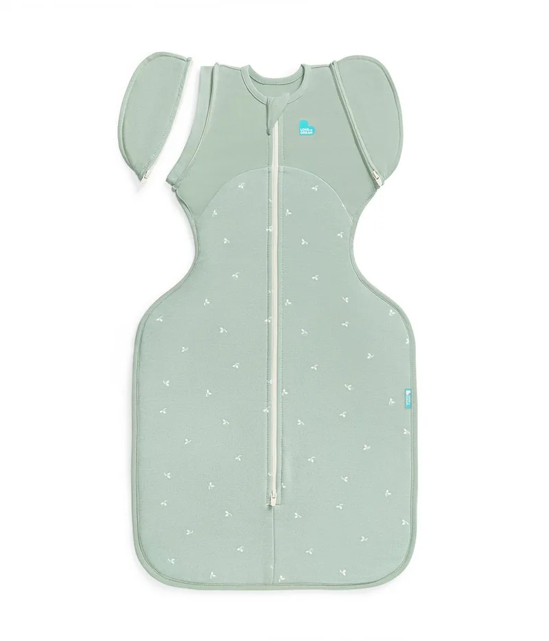 Love to Dream™ Babyslaapzak Swaddle Up™ - Inbakeren afbouwen - Baby 3-6 maanden - 6-8.5 kg - All Season - Olive Twigs de Love to Dream en Mint groen – photo produit