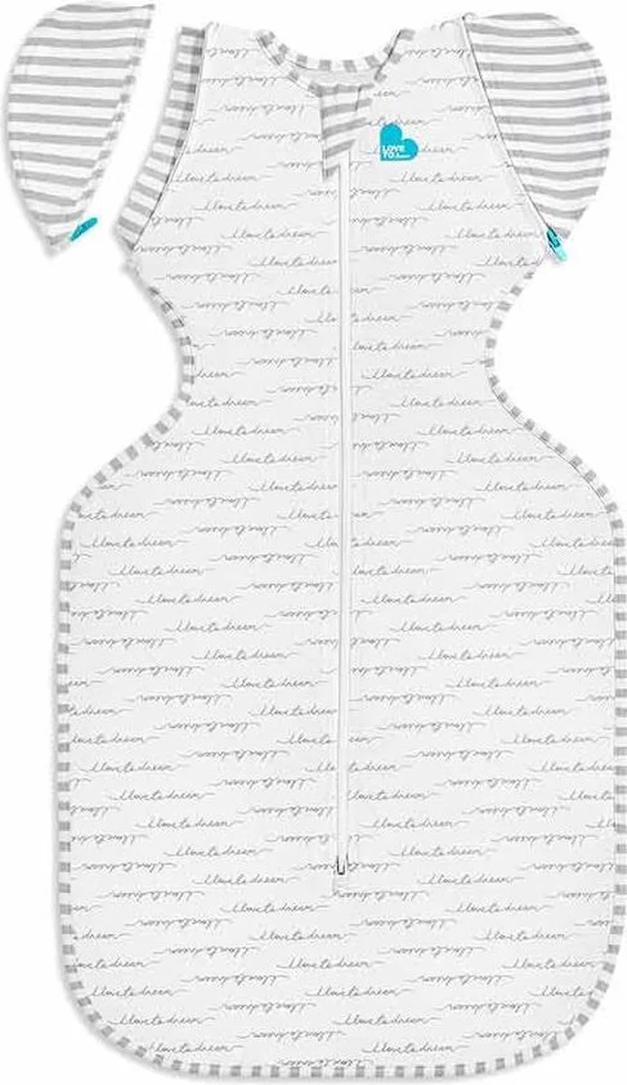 Love to Dream™ Babyslaapzak Swaddle Up™ - Inbakeren afbouwen - Baby 3-6 maanden - 6-8.5 kg - All Season van Love to Dream in Dreamer White – productfoto