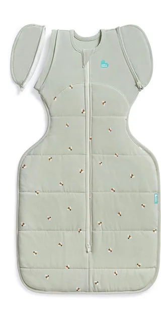 Love to Dream™ Babyslaapzak Swaddle Up™ - Inbakeren afbouwen - Baby 3-6 maanden - 6-8.5 kg - Winter - Olive von Love to Dream in Olive Bees – Medium – 6-8.5 kg – Produktfoto 1 von 2