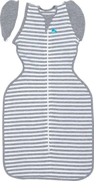 Love to Dream™ Babyslaapzak Swaddle Up™ - Inbakeren afbouwen - Baby 3-6 maanden - 6 - 8,5 kg - All Season - Grijs von Love to Dream in Grey – White, Grijs – Wit – Produktfoto 1 von 2