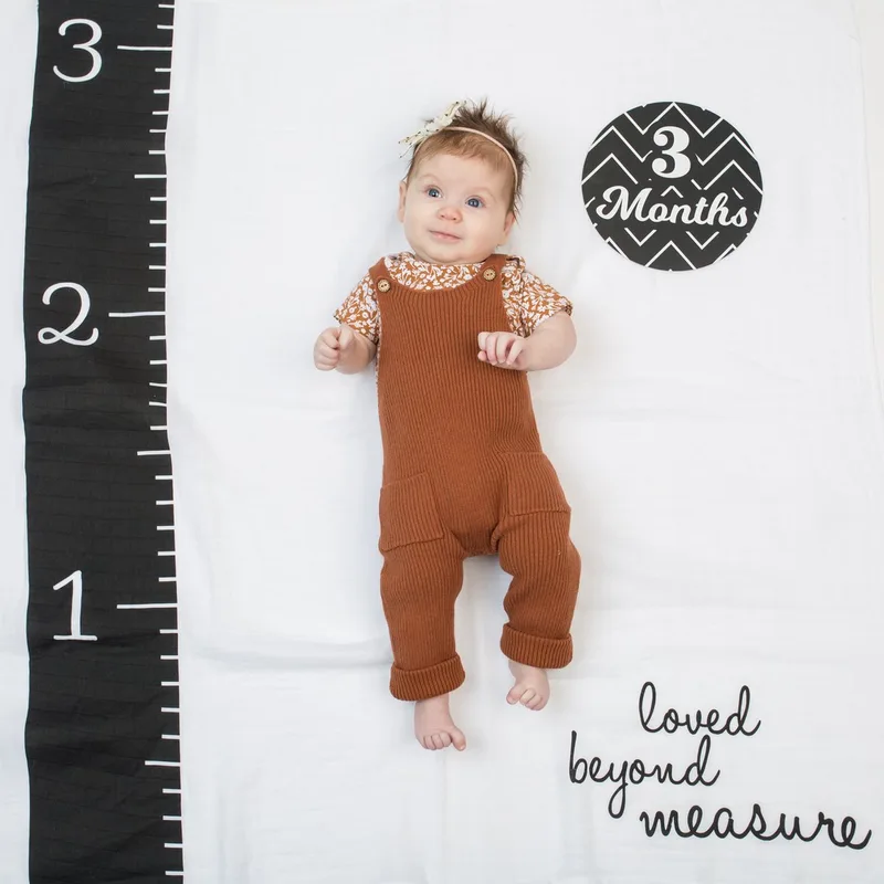 Baby's First Year - swaddle & cards - Loved beyond measure by Lulujo in Black – product photo