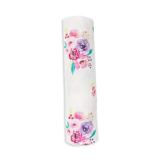 Hello World - Swaddle & Mustje - Posies de Lulujo en Rose – photo produit 4 sur 6
