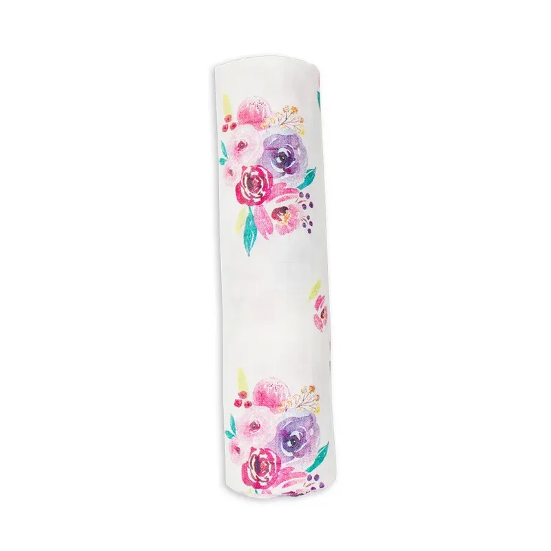 Hello World - Swaddle & Mustje - Posies de Lulujo en Rose – photo produit 4 sur 6