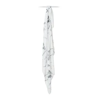 hydrofiele doek - swaddle - bamboo - 120x120 cm - Marble de Lulujo en Blanc – photo produit 3 sur 6