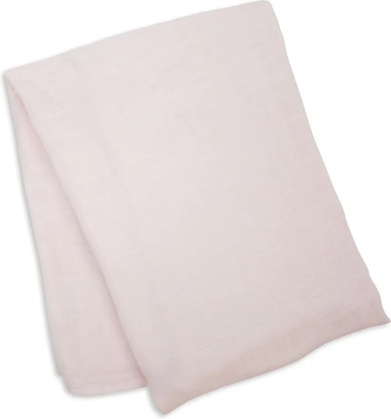 hydrofiele doek - swaddle - bamboo - 120x120 cm - Pink van Lulujo in Roze – productfoto