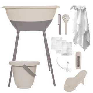 Bad & Verzorgingsset Luma Almond/Chalk Brown met Hydrofiele Starterset Ecru fra LUMA – produktbillede 1 af 4