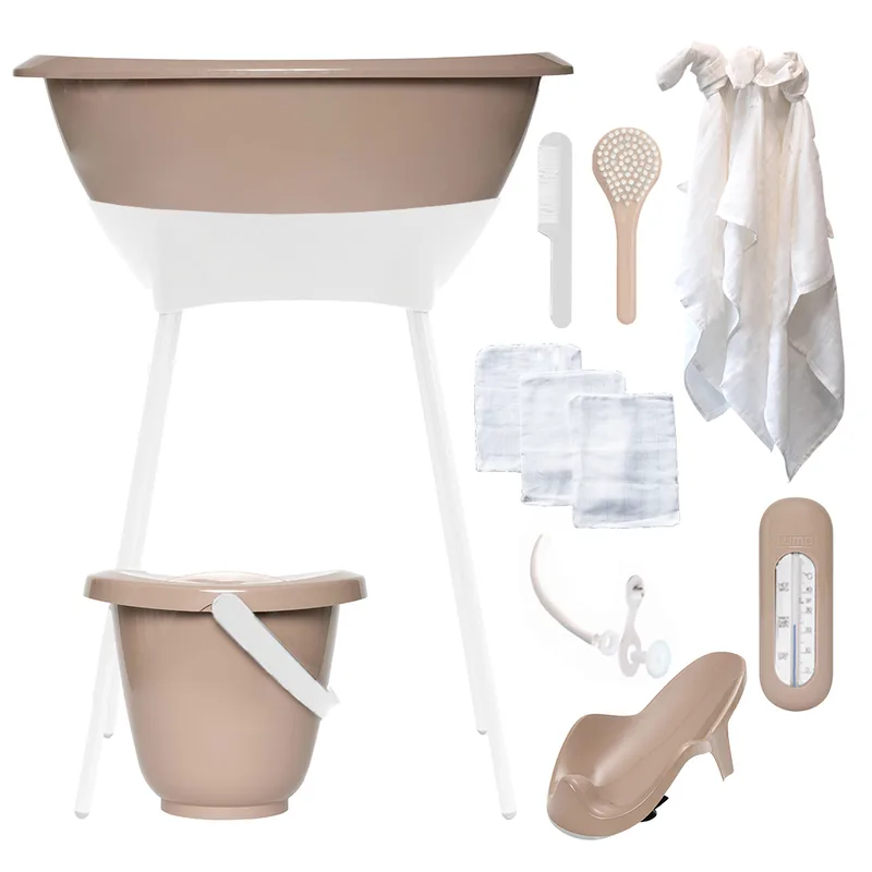 Bad & Verzorgingsset Luma Cappuccino/White met Hydrofiele Starterset Ecru by LUMA – product photo