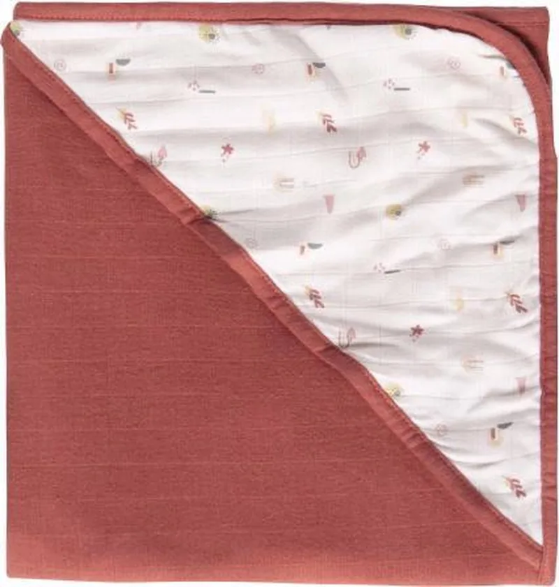Badcape Hydrofiel Sunset Shapes by LUMA in Pale pink – product photo