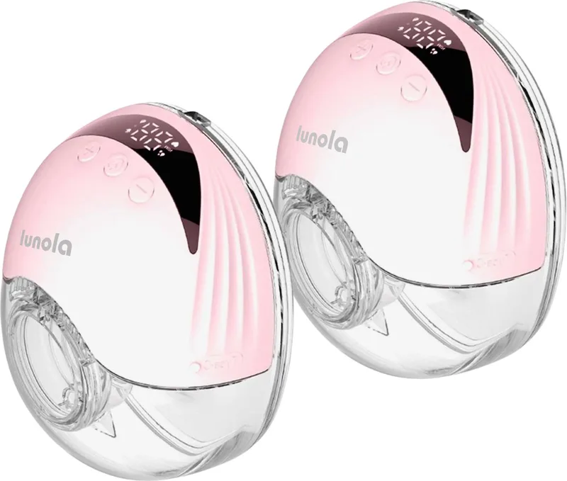 Elektrische draadloze Borstkolf set van 2 - Handsfree & draagbaar - BPA-vrij by Lunola in Pink – product photo