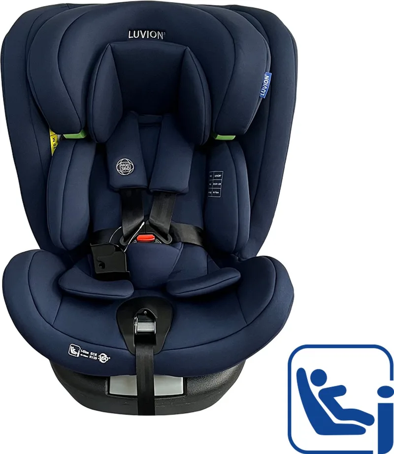Aegis 360° Autostoel Royal Midnight Blue - i-Size ISOFIX - 40–150cm Autozitje Groep 0 1 2 3 van Luvion in Blauw – productfoto
