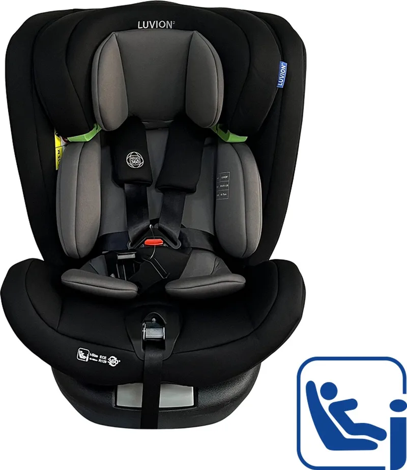 Aegis 360° Autostoel Shadow Blend - i-Size ISOFIX - 40–150cm Autozitje Groep 0 1 2 3 - Grijs van Luvion in Zwart – productfoto