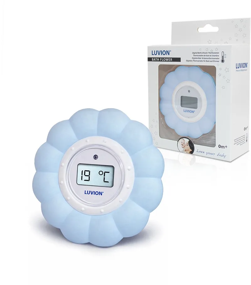 Bad/kamerthermometer - Blauwe thermometer van Luvion in Blauw – productfoto
