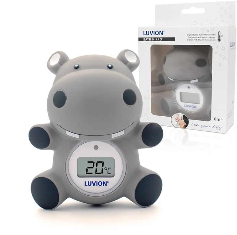 bad/kamerthermometer Nijlpaard - Thermometer by Luvion in Grey – product photo