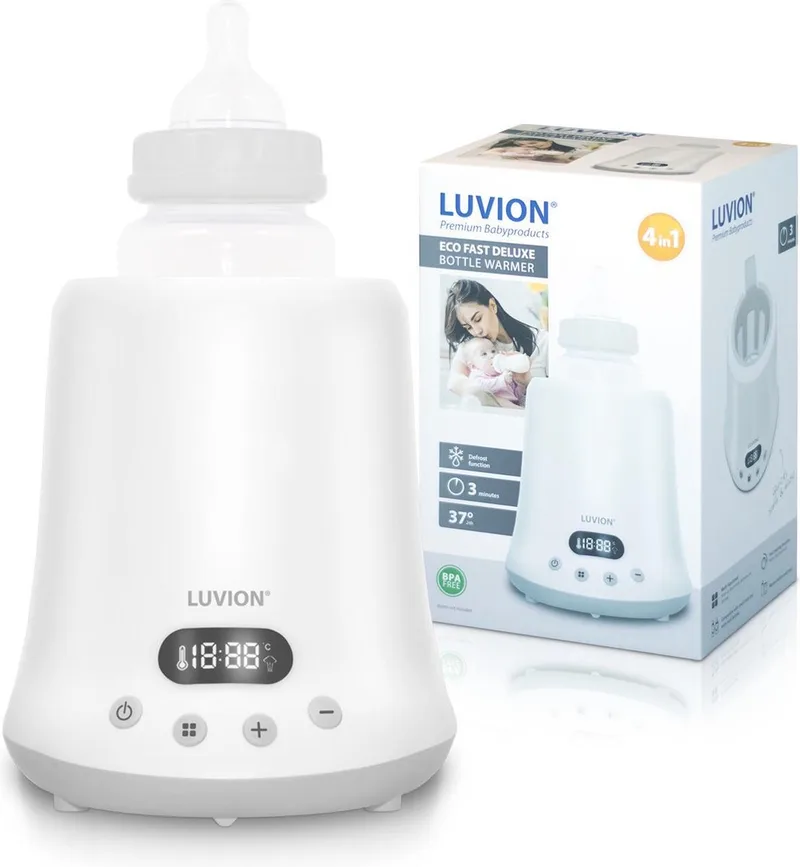 Deluxe 9 in 1 Flessenwarmer - Verwarmt zeer snel - Sterilisator met stoomkap - Warmhouden en ontdooien van Luvion in Eco Fast – productfoto