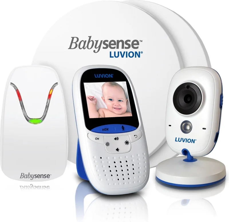 Easy Babyfoon met Camera + LUVION® Babysense 7 Sensormatje - 5 Sterren Veiligheidsvoordeelbundel van Luvion in Wit – productfoto