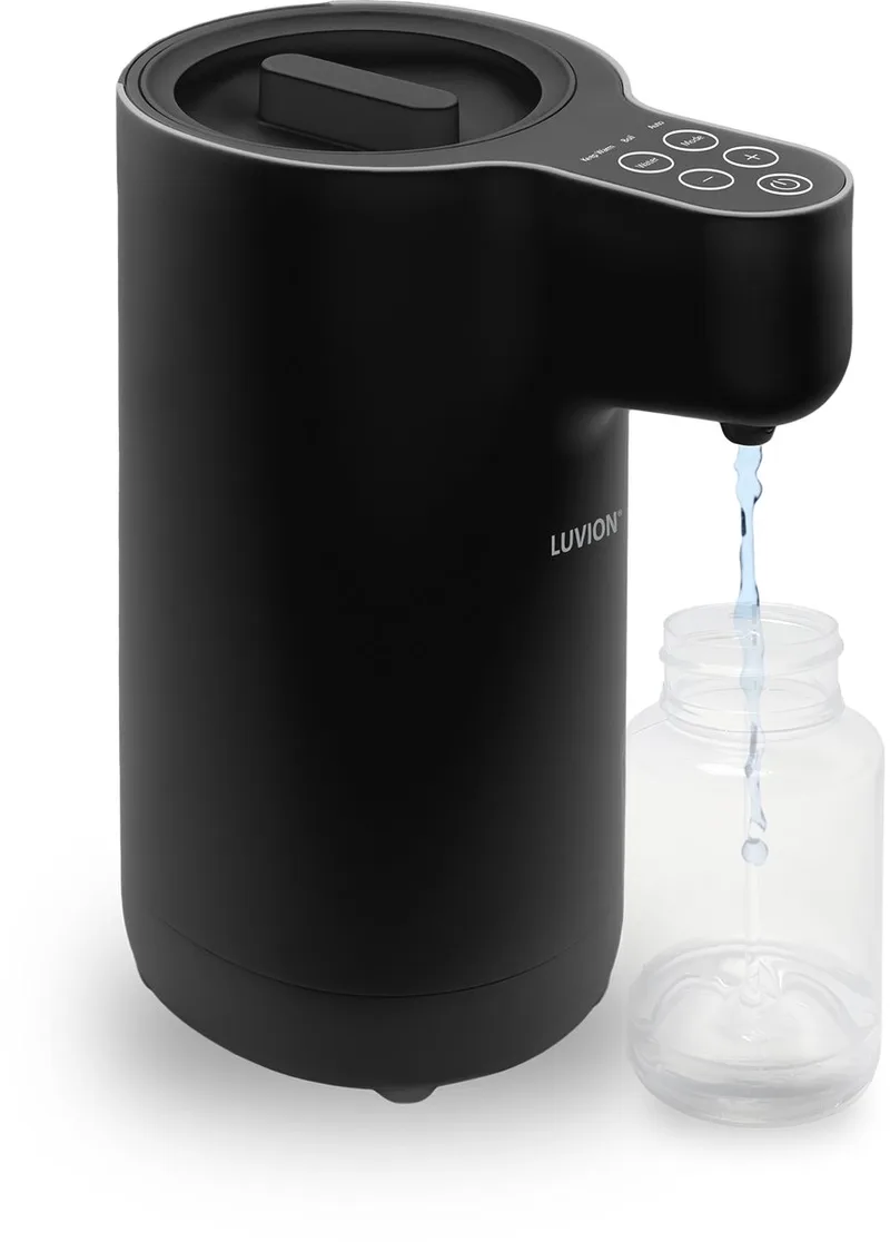 EasyMix Instant Warmer Waterdispenser Black - 2 in 1 - Baby Flessenwarmer & Heetwaterdispenser van Luvion in Easy Mix – productfoto