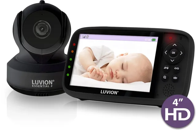 Essential 2 Black Babyphone - Babyfoon met Camera - Uitbreidbaar tot 4 Baby Camera's - Premium Baby Monitor