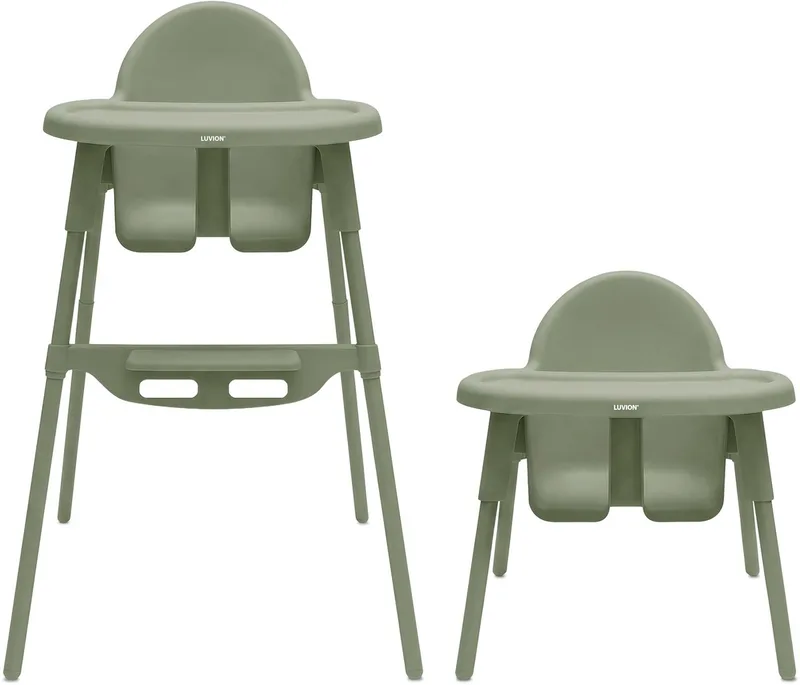 Essential 2-in-1 Kinderstoel – Groeit mee van baby tot peuter van Luvion in Groen – productfoto