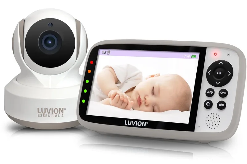 Essential 2 Nordic Grey Babyphone - Babyfoon met Camera - Uitbreidbaar tot 4 Baby Camera's - Premium Baby Monitor van Luvion in Taupe – productfoto