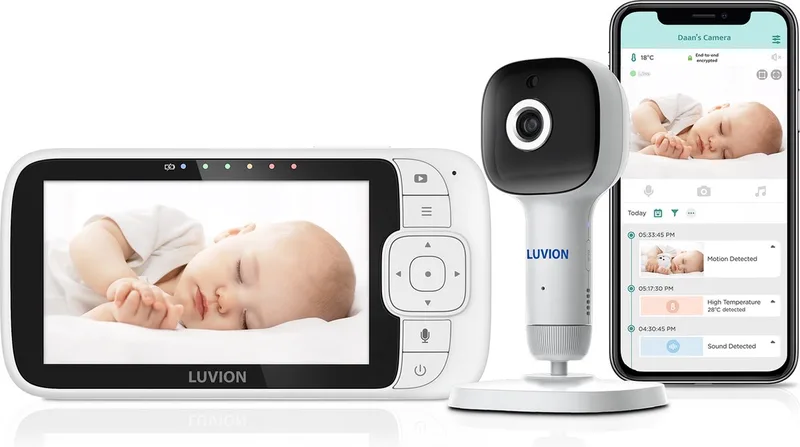 Essential Connect Crib - Wifi Babyfoon met HD Camera én App - Premium Baby Monitor van Luvion in Wit – productfoto
