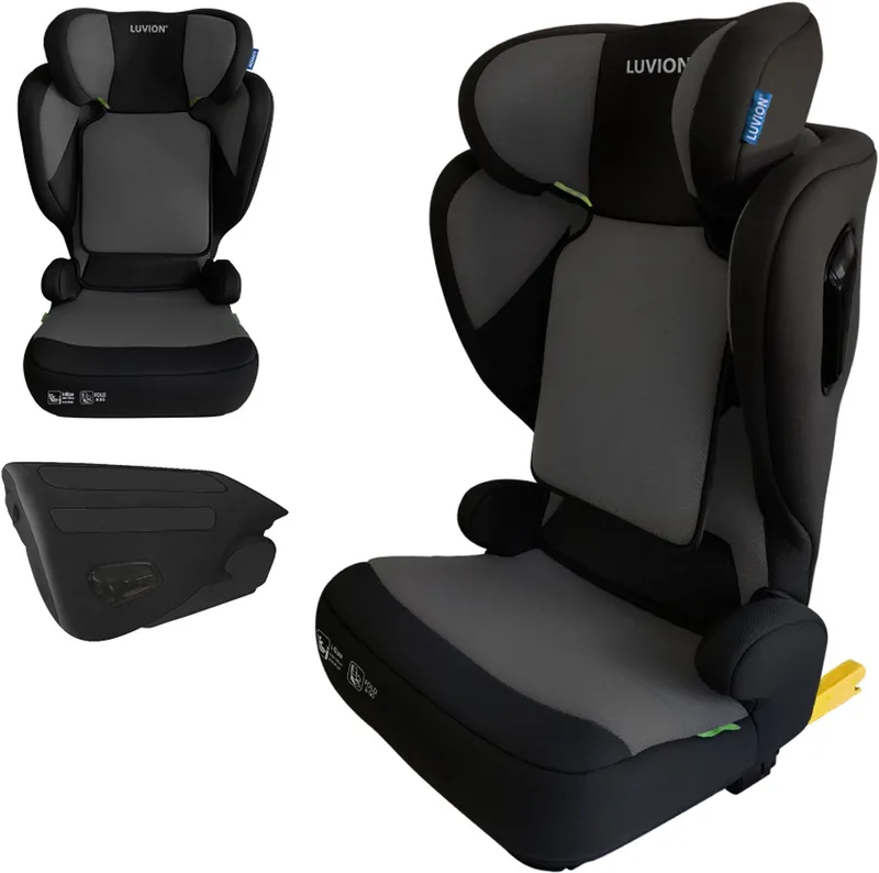 FLEX-i Opvouwbare Autostoel – Shadow Blend (i-Size 100–150 cm) - Autostoel Groep 2 3 - Autozitje geschikt voor (3,5 tot 12 jaar) - Zwart van Luvion in Grijs – productfoto
