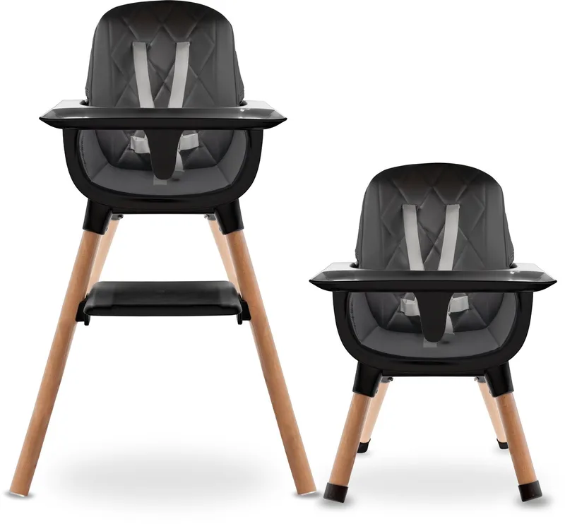 High Chair Black - Kinderstoel van Luvion in Zwart – productfoto