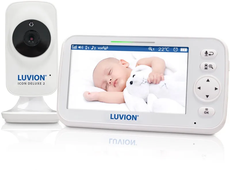 Icon Deluxe 2 White - Babyfoon met Camera - Premium Baby Monitor van Luvion in Wit – productfoto