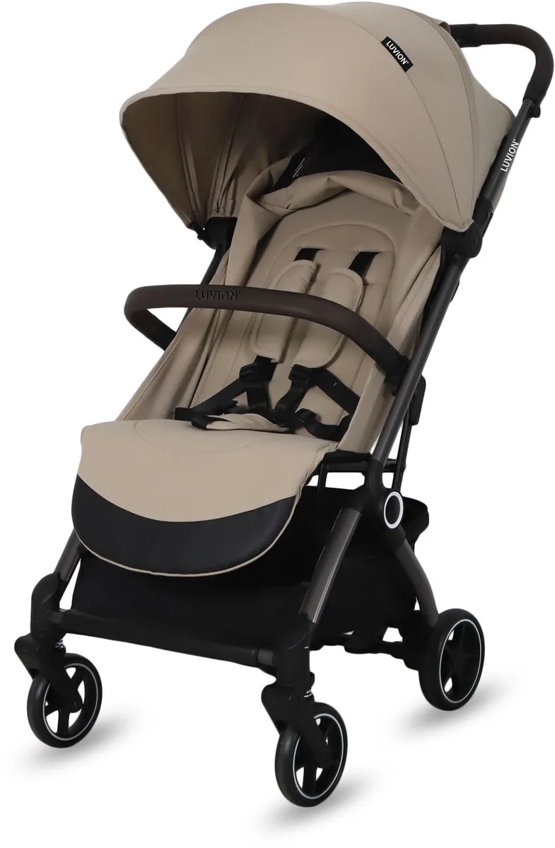 Malmö Buggy - Compacte en comfortabele reisbuggy - Inklapbaar - Inclusief Travel Bag von Luvion in Beige – Produktfoto
