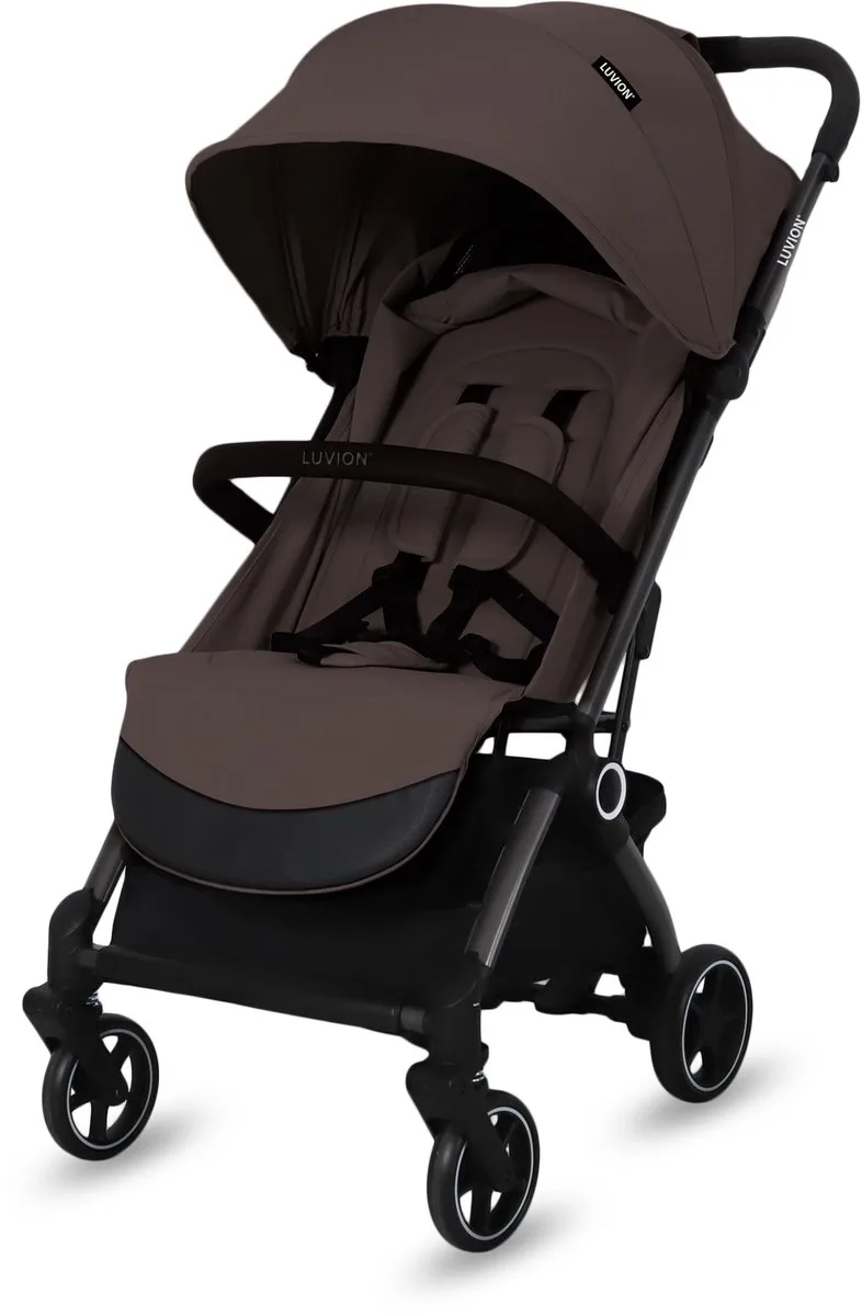 Malmö Buggy - Compacte en comfortabele reisbuggy - Inklapbaar - Inclusief Travel Bag von Luvion in Braun – Produktfoto