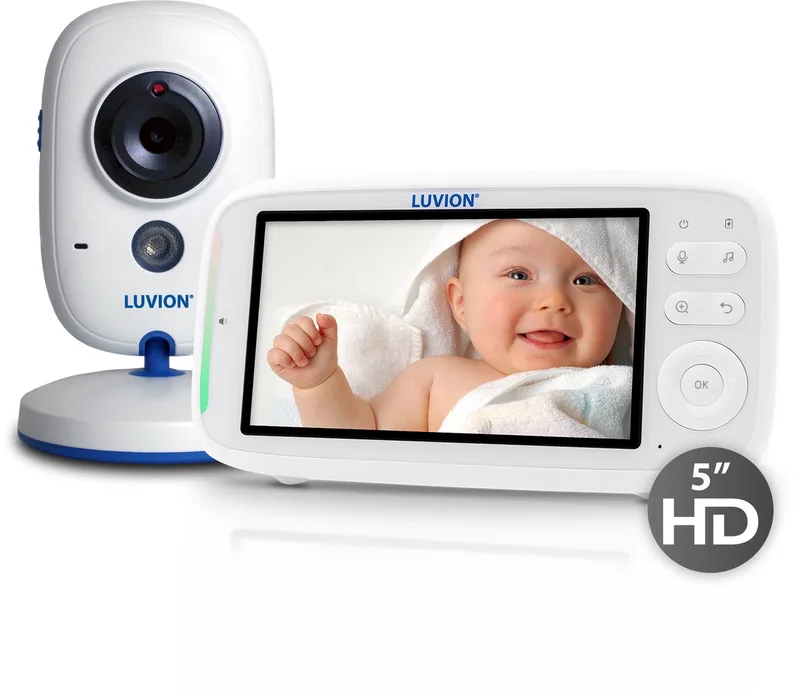 Platinum Ultra - Babyfoon met Camera - Uitbreidbaar tot 4 Baby Camera's - Premium Baby Monitor van Luvion in Platinum Ultra White (5.0 inch) – productfoto