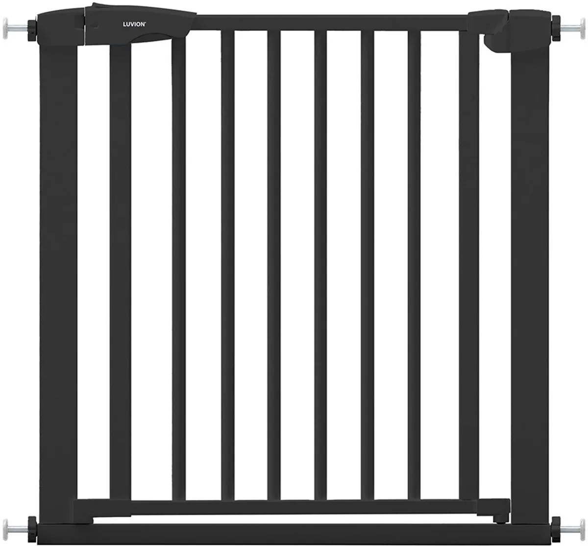 Safety Gate Plus Traphekje – Klembevestiging (Zonder Boren Mogelijk) – 76–82,9 cm de Luvion en Noir – photo produit