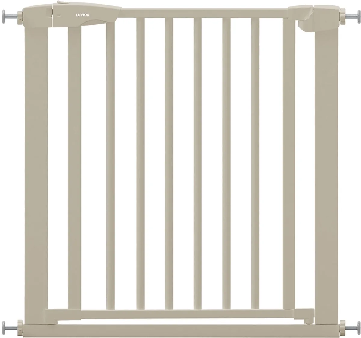 Safety Gate Plus Traphekje – Klembevestiging (Zonder Boren Mogelijk) – 76–82,9 cm de Luvion en Beige – photo produit