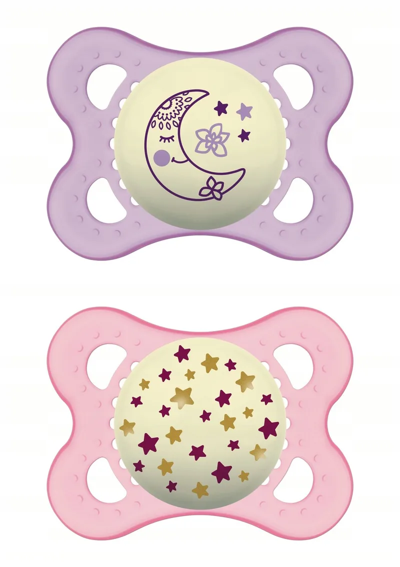 BABY Speen 2-6m Glow-in-the-dark 2-pack från MAM – produktbild