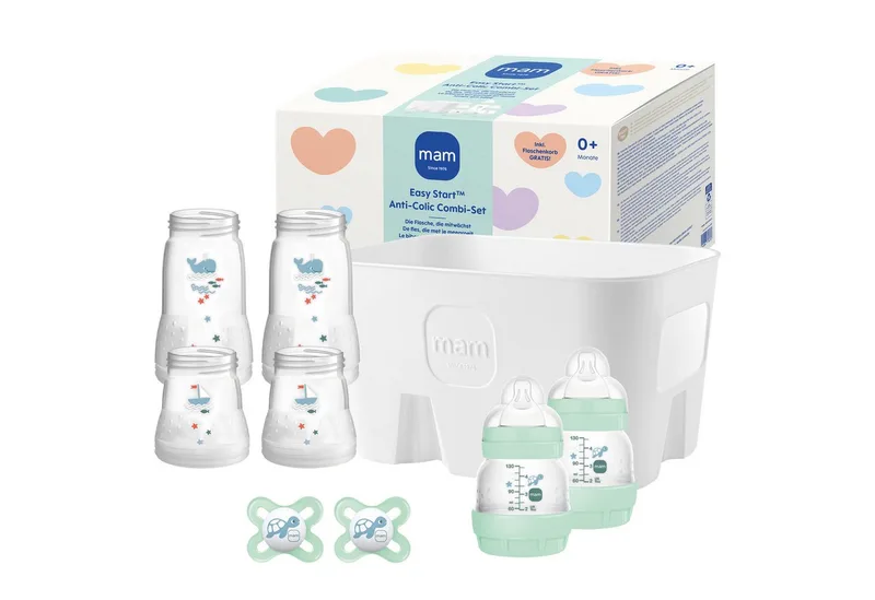 Babyflasche Combi Geschenkset mit Flaschenkasten, 7 tlg. by MAM in Grün – product photo