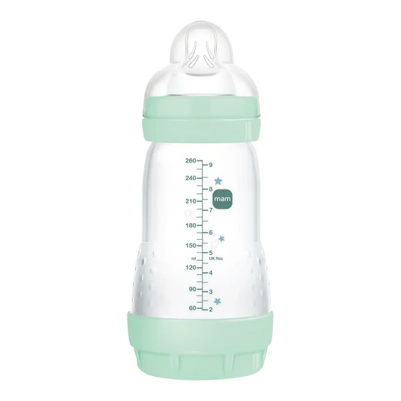 Babyflasche Easy Start, Anti-Kolik, 260 ml, ab 0M von MAM in Grün, 7,1 × 7,1 × 21,1 mm – Produktfoto