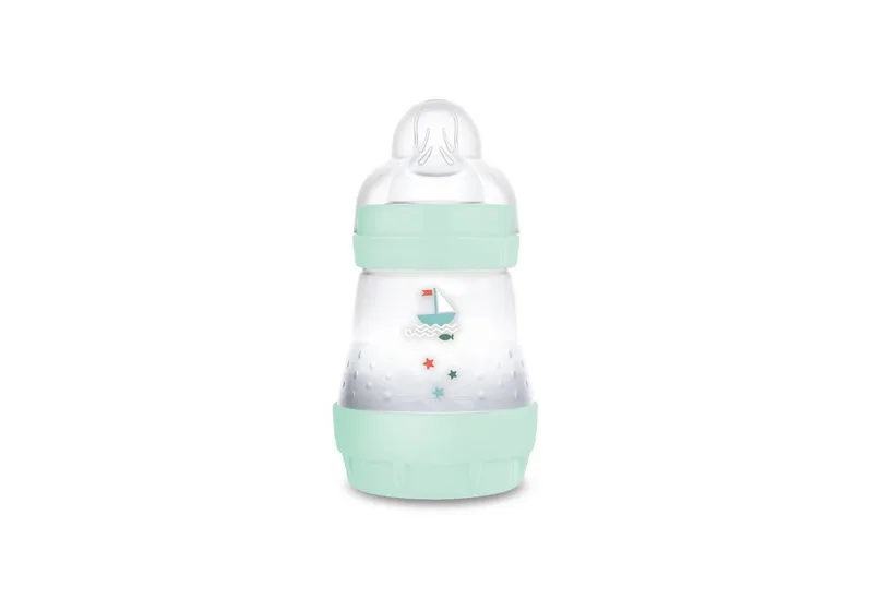 Babyflasche Easy Start Baby Weithalsflasche mit SkinSoft Trinksauger van MAM in Blau – productfoto